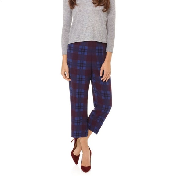 Aritzia Babaton Plaid Crop Pants - Picture 2 of 5